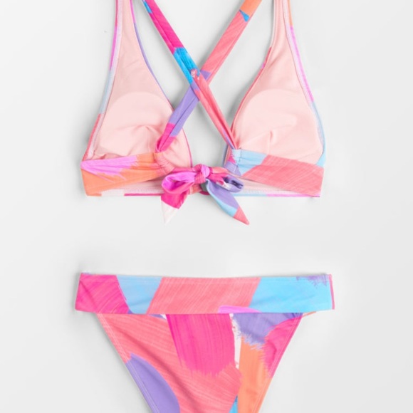 Abstract Expressions Tall Tri &Classic Hipster Bikini - Picture 7 of 9